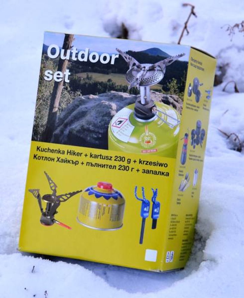 Sports Outdoor Set vařič Hiker, křesadlo, kartuš