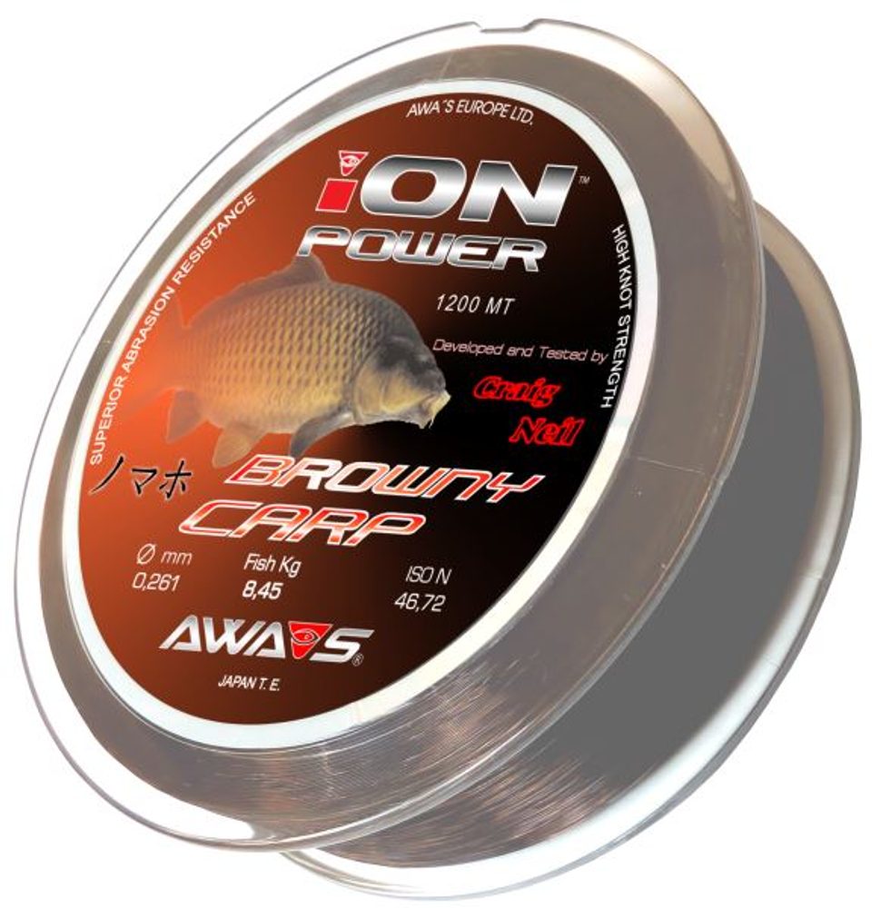 Awa-S Vlasec Ion Power Browny Carp 1200m - 0,28mm