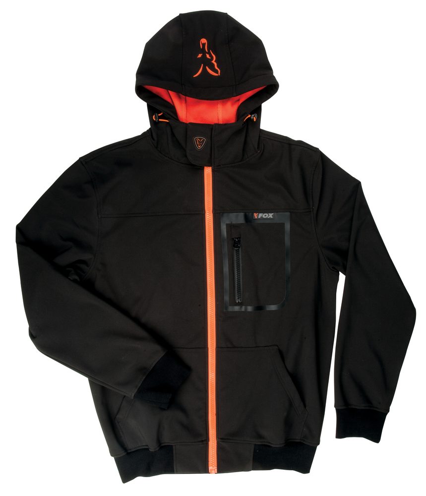 Fox Softshellová Bunda Softshell Hoody Black/Orange - vel. S