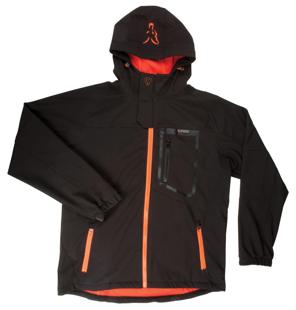 Fox Softshellová Bunda Softshell Jacket Black/Orange - vel. L