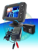 Lowrance Echolot Elite-5 Ti + TotalScan sonda + baterie + nabíječka ZDARMA