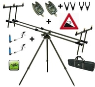 Giants Fishing Stojan Tri Pod Specialist 3 Rods + 2x hlásič + 2x indikátor záběru 4x rohatinky zdarma