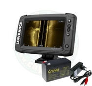 Lowrance Echolot Elite 7Ti² se sondou Active Imaging 3v1 + baterie + nabíječka ZDARMA