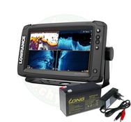 Lowrance Echolot Elite 9Ti² se sondou Active Imaging 3v1 + baterie + nabíječka ZDARMA