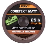 Fox Ztužená šňůrka Edges Coretex Matt 20m - Gravelly Brown 25lb